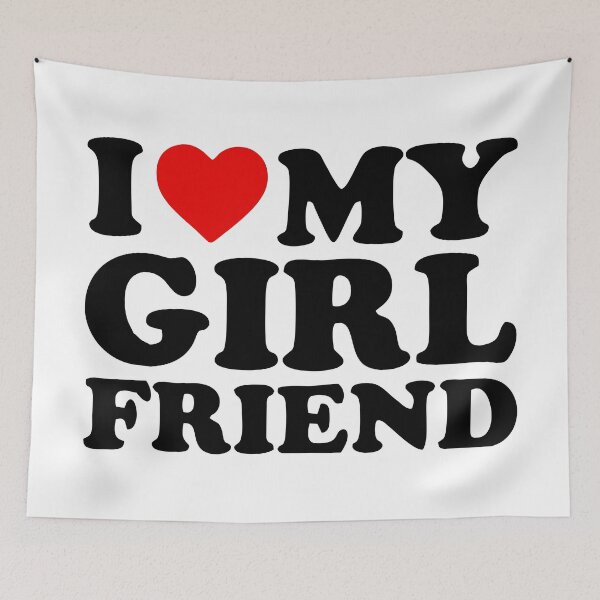 Item preview, I Love My Girlfriend Shirt I Heart My Girlfriend Shirt GF black designed and sold by SuneeKeiko.