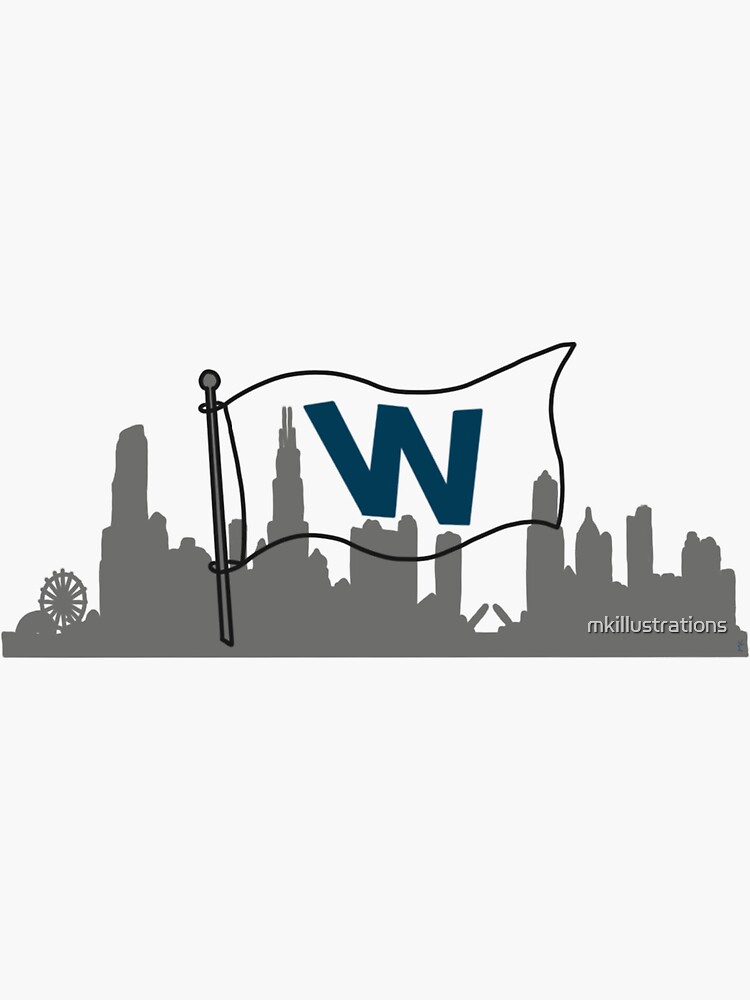 Chicago Cubs Tailgate Fly the W Sticker