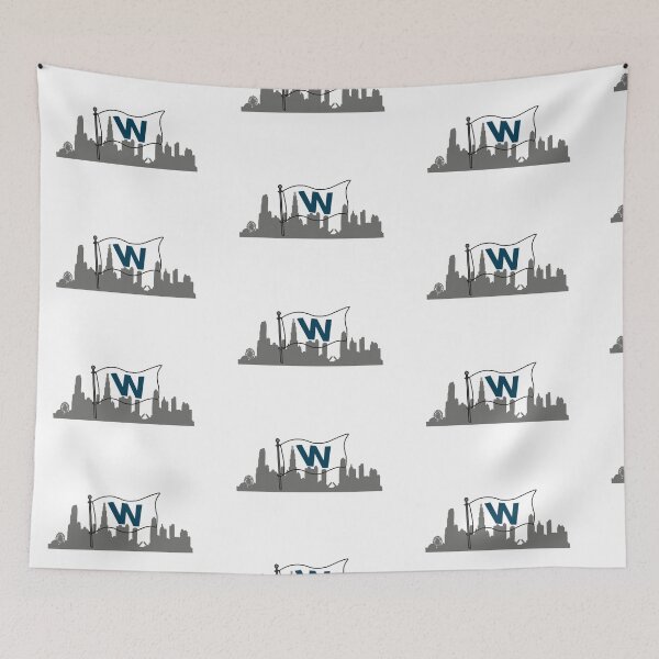 Artikelvorschau, W Flagge Chicago Skyline digitale Zeichnung entworfen und verkauft von mkillustrations.