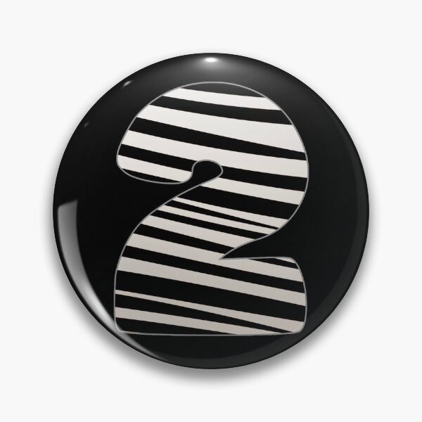 Item preview, Zebra pattern number. Zebra striped numbers. number 2 designed and sold by IlustradoArts.