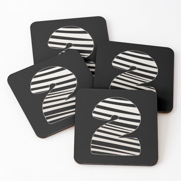 Item preview, Zebra pattern number. Zebra striped numbers. number 2 designed and sold by IlustradoArts.