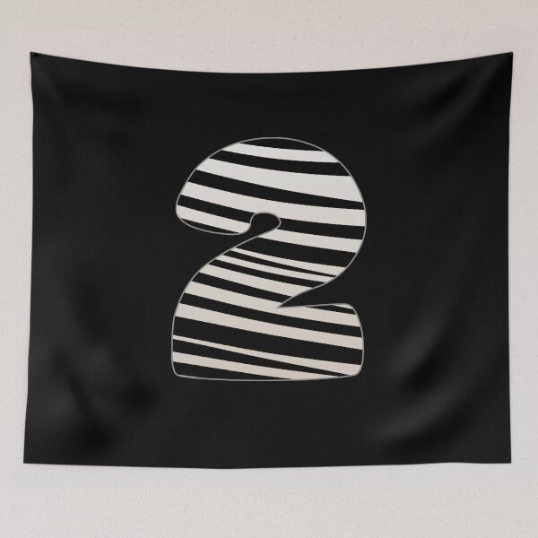 Item preview, Zebra pattern number. Zebra striped numbers. number 2 designed and sold by IlustradoArts.