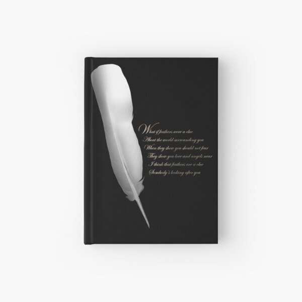 White Feathers Hardcover Journal