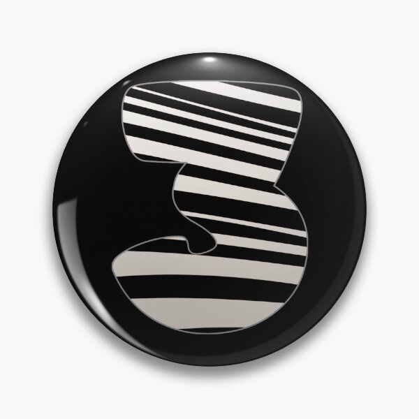 Item preview, Zebra pattern number. Zebra striped numbers. Number 3 designed and sold by IlustradoArts.