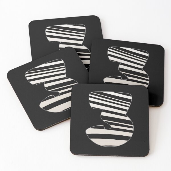 Item preview, Zebra pattern number. Zebra striped numbers. Number 3 designed and sold by IlustradoArts.
