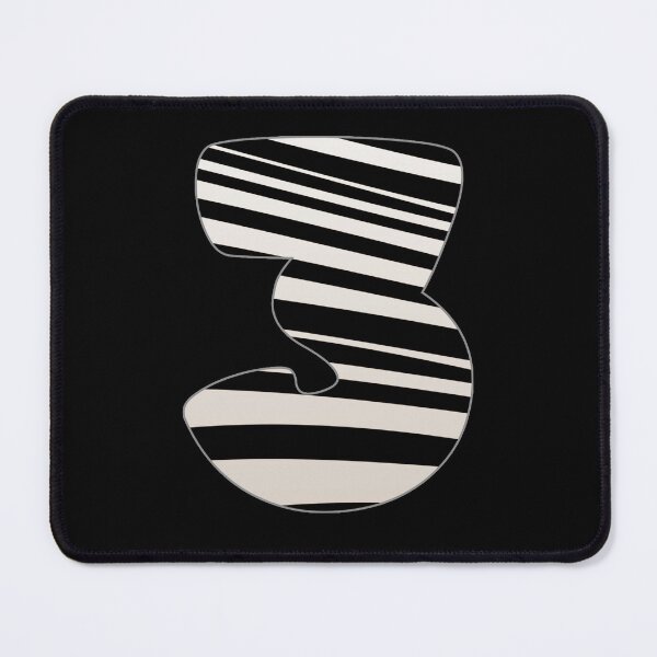 Item preview, Zebra pattern number. Zebra striped numbers. Number 3 designed and sold by IlustradoArts.