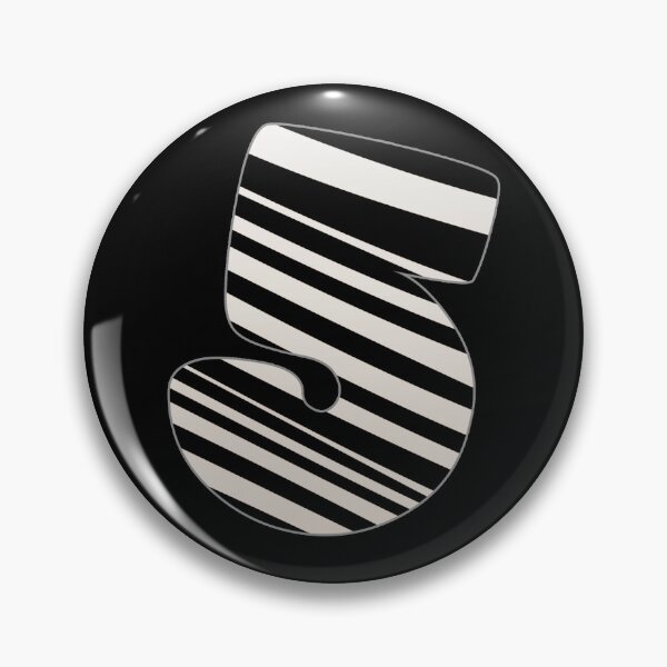 Item preview, Zebra pattern number. Zebra striped numbers. Number 5 designed and sold by IlustradoArts.