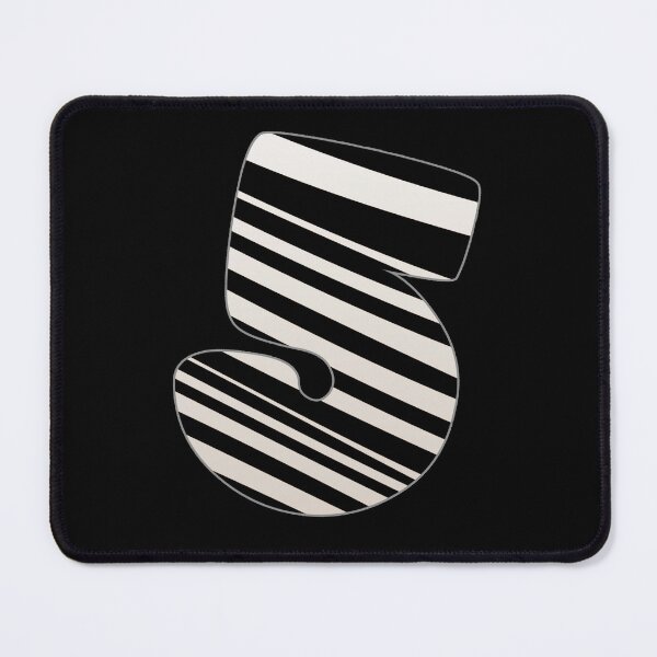 Item preview, Zebra pattern number. Zebra striped numbers. Number 5 designed and sold by IlustradoArts.