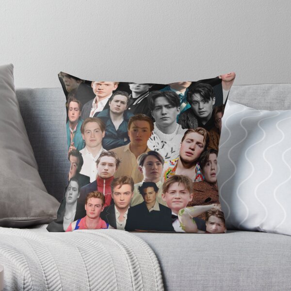 kit connor photo collage Throw Pillow