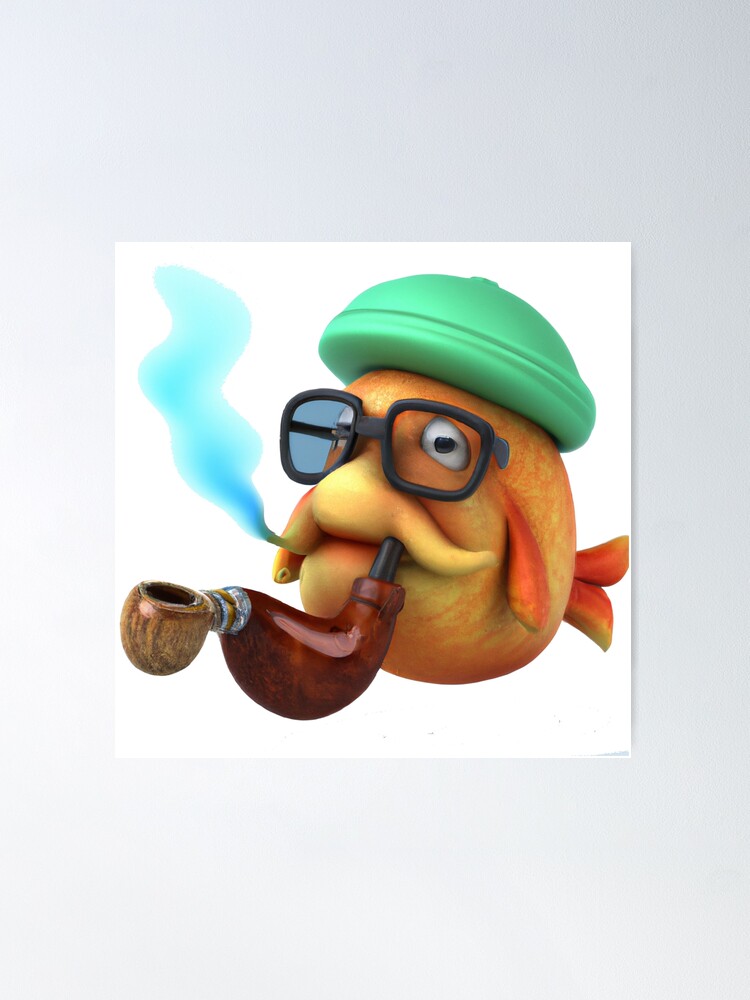 Fish wearing glasses and smoking cigar, File name: 08_06_01…