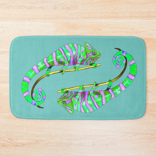 Item preview, Colorful Chameleon Love - Green and Purple Lizard designed and sold by LaRoach Digital Arts.