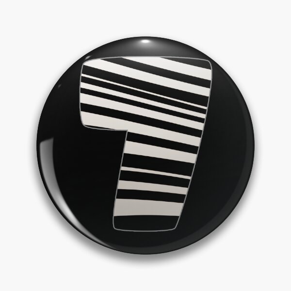 Item preview, Zebra pattern number. Zebra striped numbers. number 7 designed and sold by IlustradoArts.