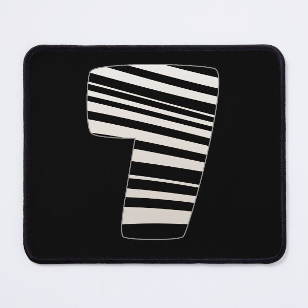 Item preview, Zebra pattern number. Zebra striped numbers. number 7 designed and sold by IlustradoArts.