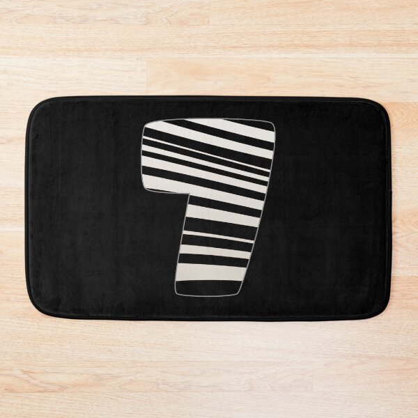 Item preview, Zebra pattern number. Zebra striped numbers. number 7 designed and sold by IlustradoArts.