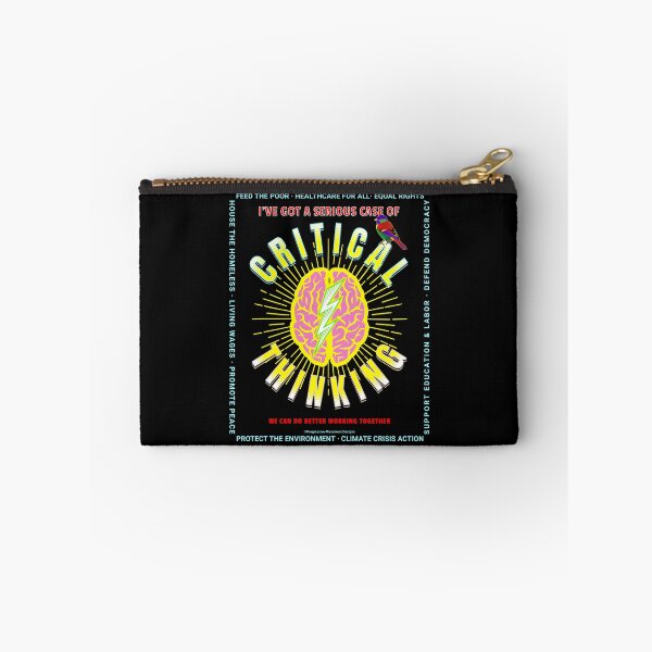 Item preview, PMD00160 Progressive Movement Designs critical thinking brain on black w rainbow colored bird for progressives or LGBTQ designed and sold by ProgressiveLeft.
