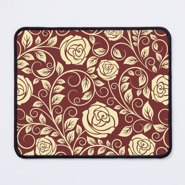 Item preview, Pattern of roses on a burgundy background designed and sold by NNDraw.