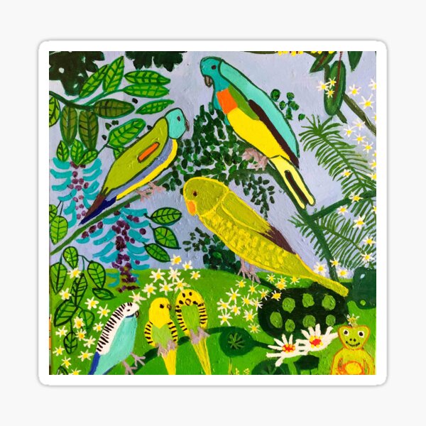 Feathers and Flowers Sticker