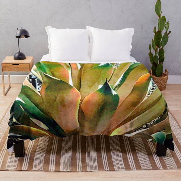 Item preview, Peach-Yellow And Vibrant Green Agave Artistic Photo designed and sold by DEC02.