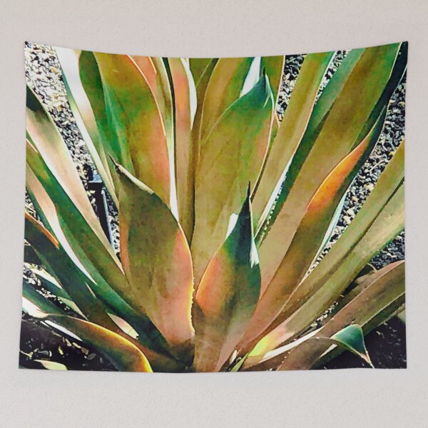 Item preview, Peach-Yellow And Vibrant Green Agave Artistic Photo designed and sold by DEC02.
