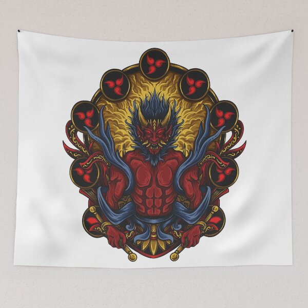 Item preview, Raijin Japanese with Engraving ornament designed and sold by TADYSHOP.