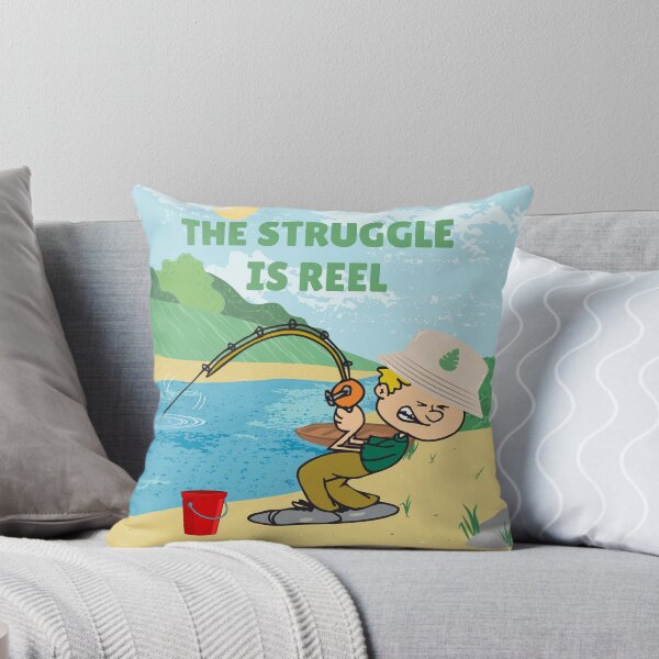 Item preview, The Struggle Is Reel Funny Fisherman Novelty designed and sold by Write-to-Rebel.