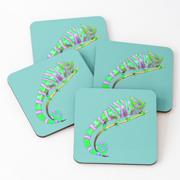 Item preview, Colorful Chameleon Love - Green and Purple Lizard designed and sold by LaRoach Digital Arts.