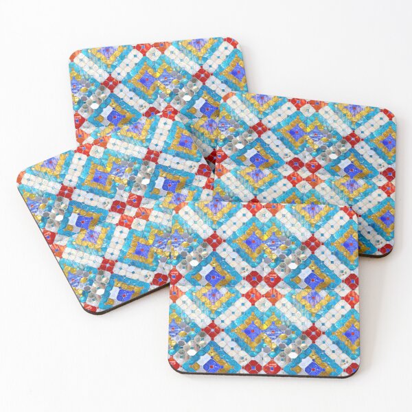 Item preview, Square and Circle Pattern in multi-color designed and sold by Sasidenidesign.