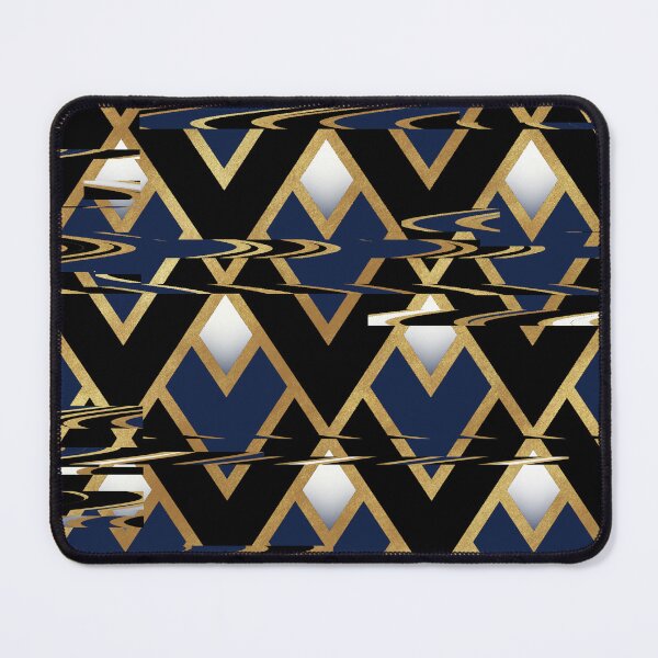 Item preview, Triangle Geometric glitch gold cream pattern  designed and sold by TipTopTapo.