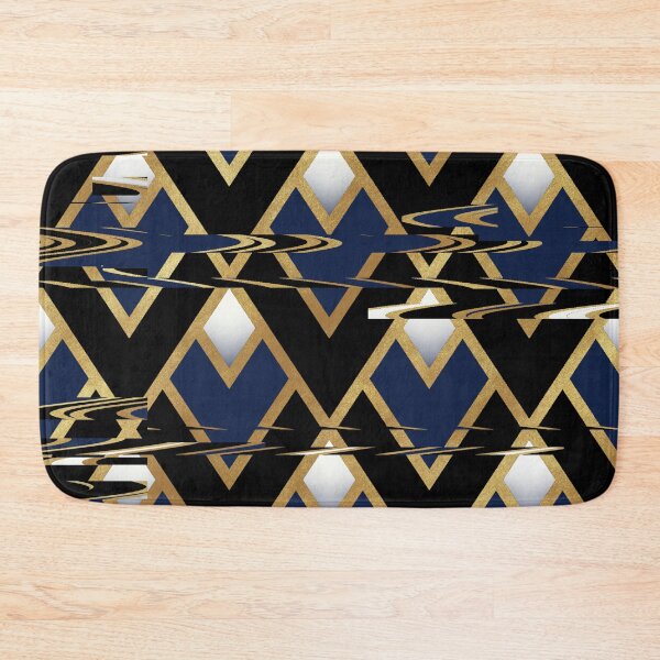 Item preview, Triangle Geometric glitch gold cream pattern  designed and sold by TipTopTapo.