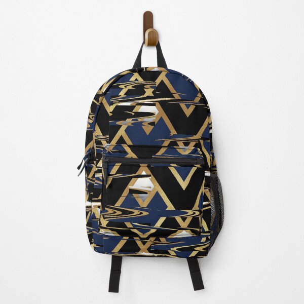 Item preview, Triangle Geometric glitch gold cream pattern  designed and sold by TipTopTapo.