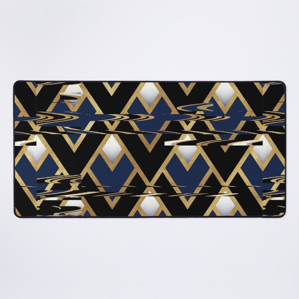 Item preview, Triangle Geometric glitch gold cream pattern  designed and sold by TipTopTapo.