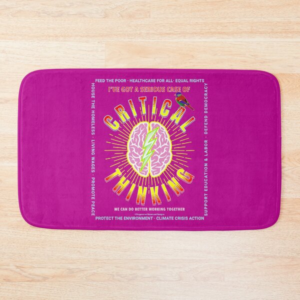 Item preview, PMD00162 Progressive Movement Designs critical thinking brain on pink w rainbow colored bird for progressives or LGBTQ designed and sold by ProgressiveLeft.