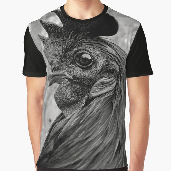 All black rooster Graphic T-Shirt
