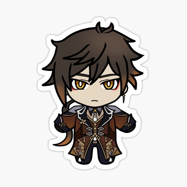 Zhongli Genshin Impact Nui plush style Sticker