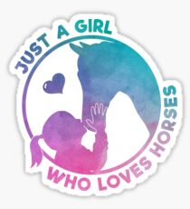 Equestrian Women Girls Love Their Horses Gift Sticker