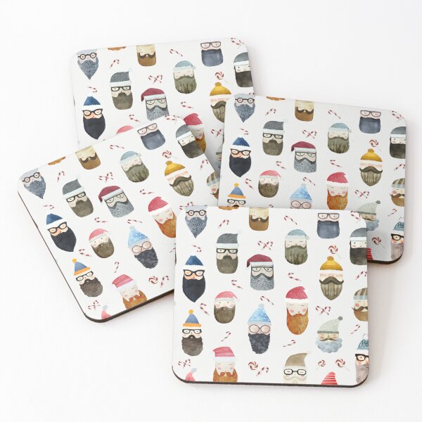 Item preview, Hipster Christmas - Santa's faces designed and sold by TheMirwoForest.