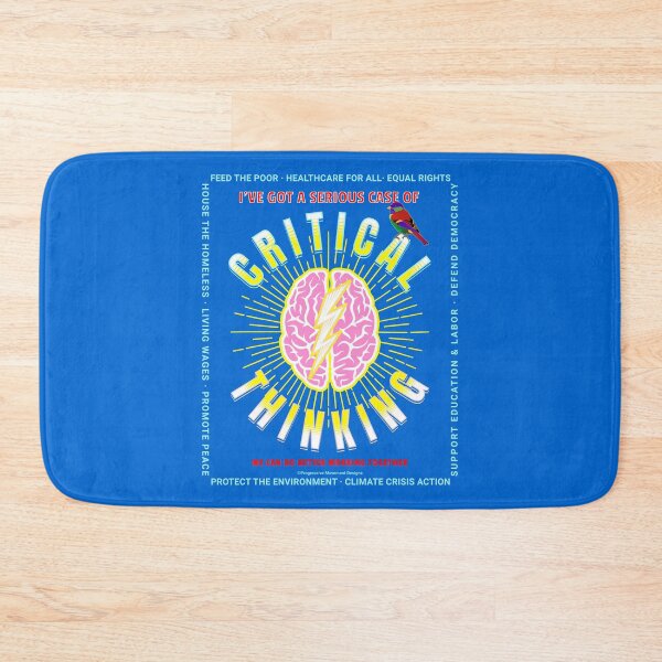 Item preview, PMD00161 Progressive Movement Designs critical thinking brain on blue w rainbow colored bird for progressives or LGBTQ designed and sold by ProgressiveLeft.