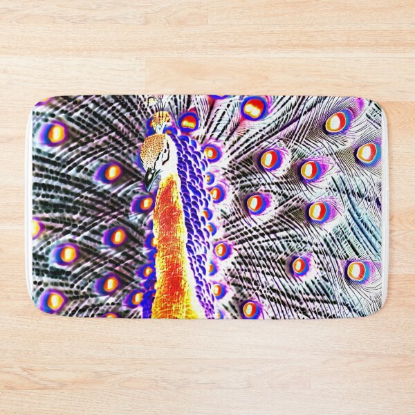 Item preview, Close-up of peacock with feathers open designed and sold by David-Howells.