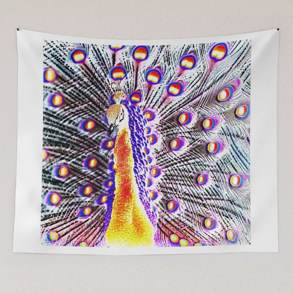 Item preview, Close-up of peacock with feathers open designed and sold by David-Howells.