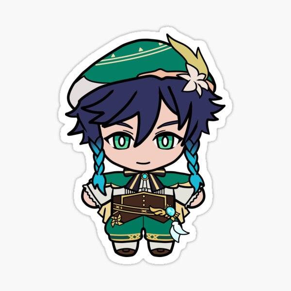 Venti Genshin Impact Nui plush style Sticker