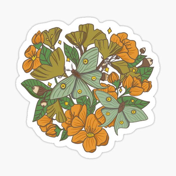 Artikel-Vorschau von Luna-Motte und Sommerblumen, designt und verkauft von LKL-Designs.