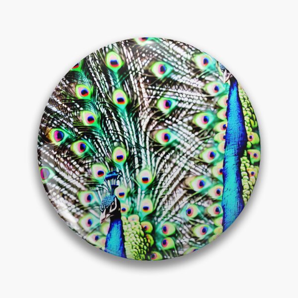 Item preview, Close-up of 2 peacocks with feathers open designed and sold by David-Howells.
