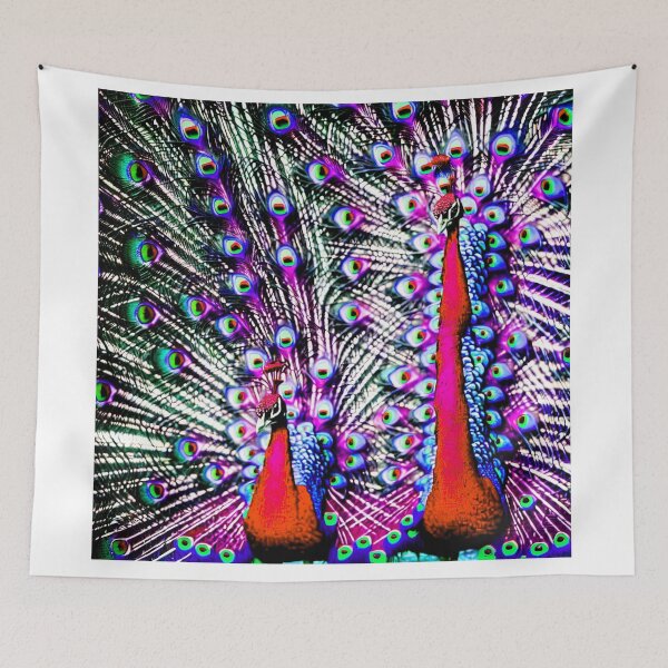 Item preview, Close-up of 2 peacocks with feathers open designed and sold by David-Howells.
