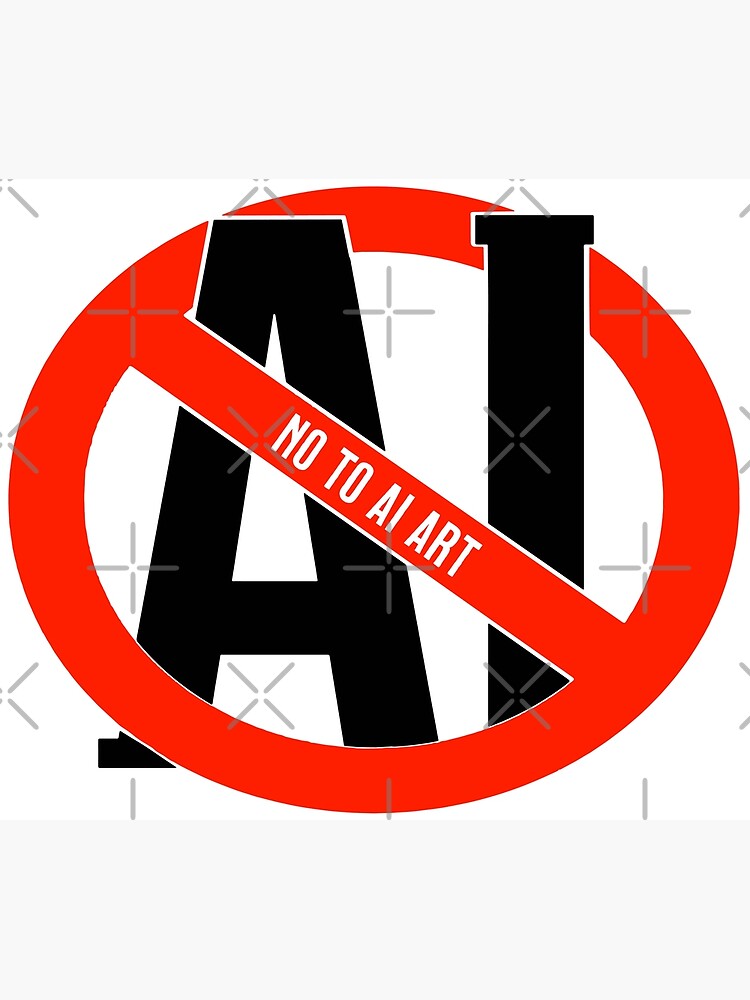 "Ban AI generated art" Photographic Print for Sale by Murderbunnytees