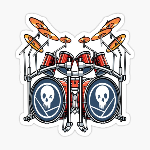 "Drum Set" Sticker for Sale by Redbubble