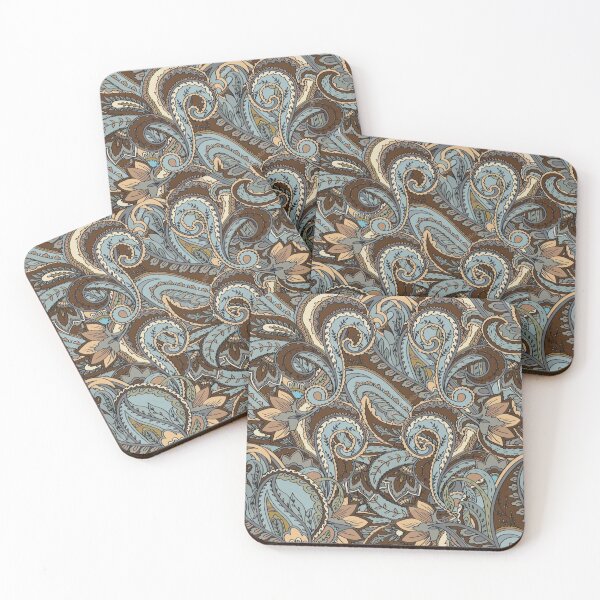 Item preview, Blue, Brown, and Beige Paisley Design designed and sold by GypsyGarou.