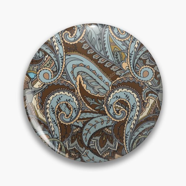 Item preview, Blue, Brown, and Beige Paisley Design designed and sold by GypsyGarou.
