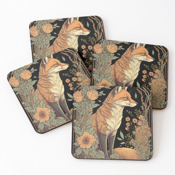Item preview, Fox and flowers 01 designed and sold by printiesart.