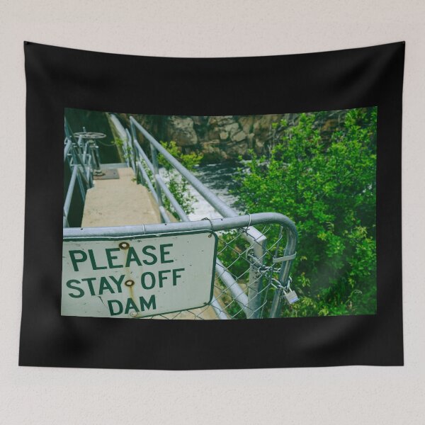 Item preview, Button Rock Preserve dam landscape river designed and sold by chillbilldill.