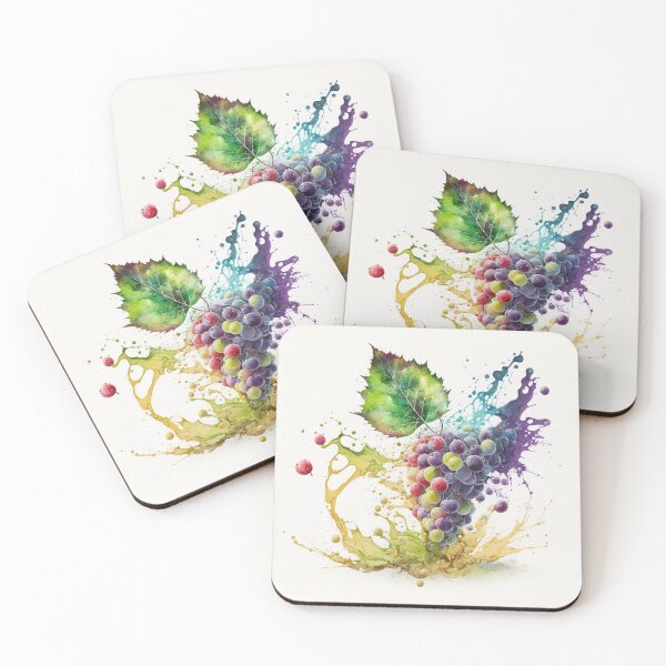 Item preview, Watercolor Splash Grapes designed and sold by Ajolan.